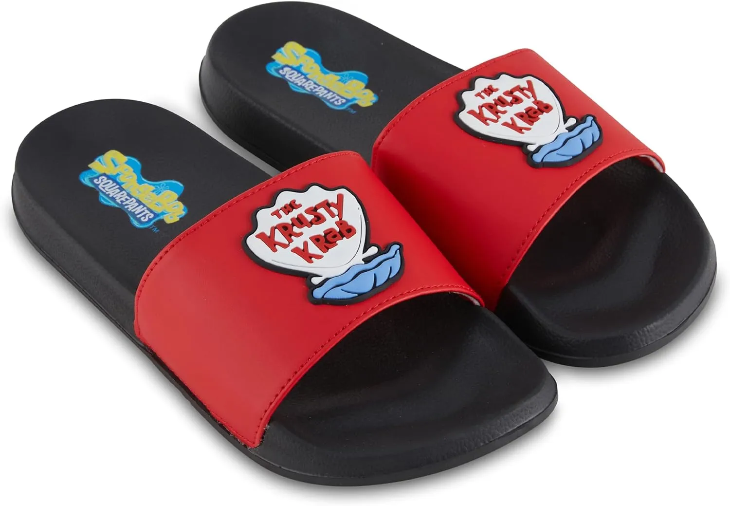 Mens Spongebob Squarepants Slide Sandals - Spongebob Shoes - Spongebob, Patrick, Squidward, Sandy, Mr. Krabs Slides