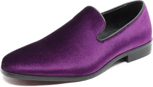 Men's Vintage Velvet Designer Classic Dress Tuxedo Loafers Slip On Shoes SM-03