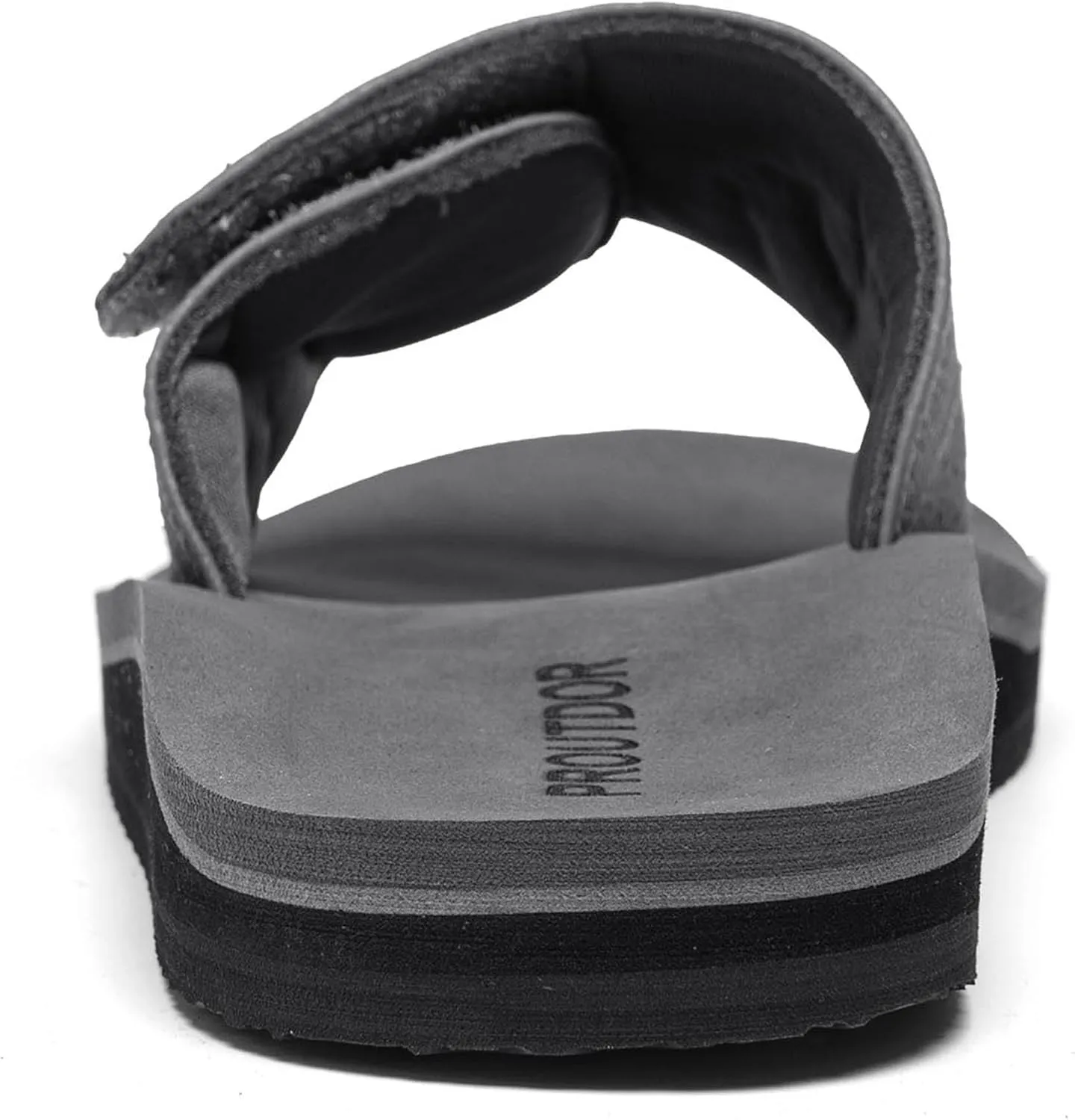 Men's Wide Slide Ergonomic Sandals Fully Adjustable Strap & Comfort Fit Orthotic Arch Support Athletic Sandals with Soft Cushion Footbed