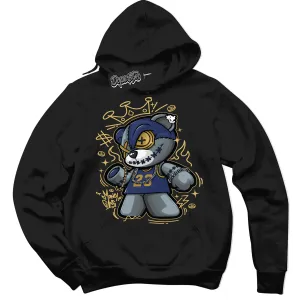 Method of Make Midnight Navy Metallic Gold 1s Sneaker Hoodie Money Gang Bear Graphic