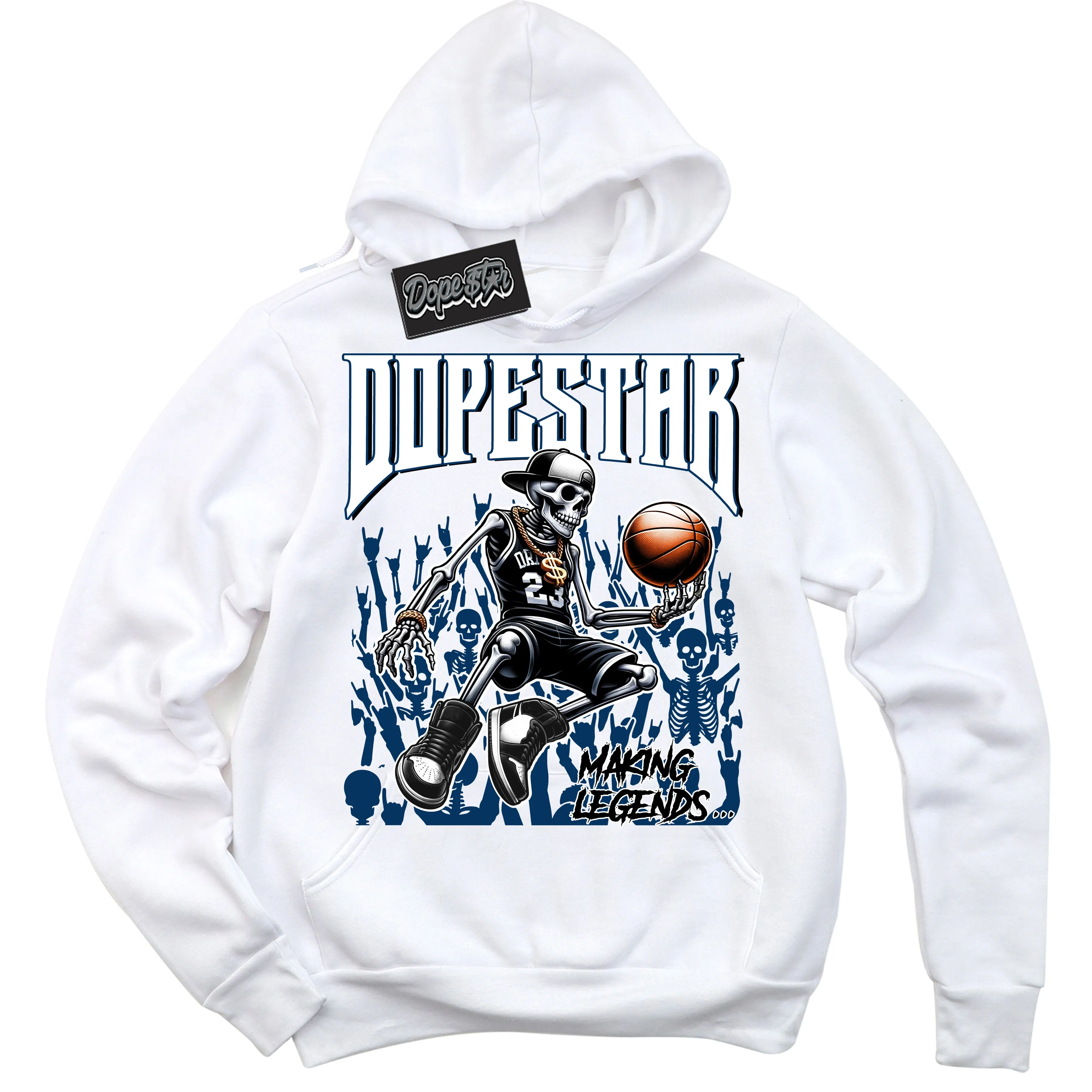 Midnight Navy 1s Sneaker Hoodie Making Legends Graphic