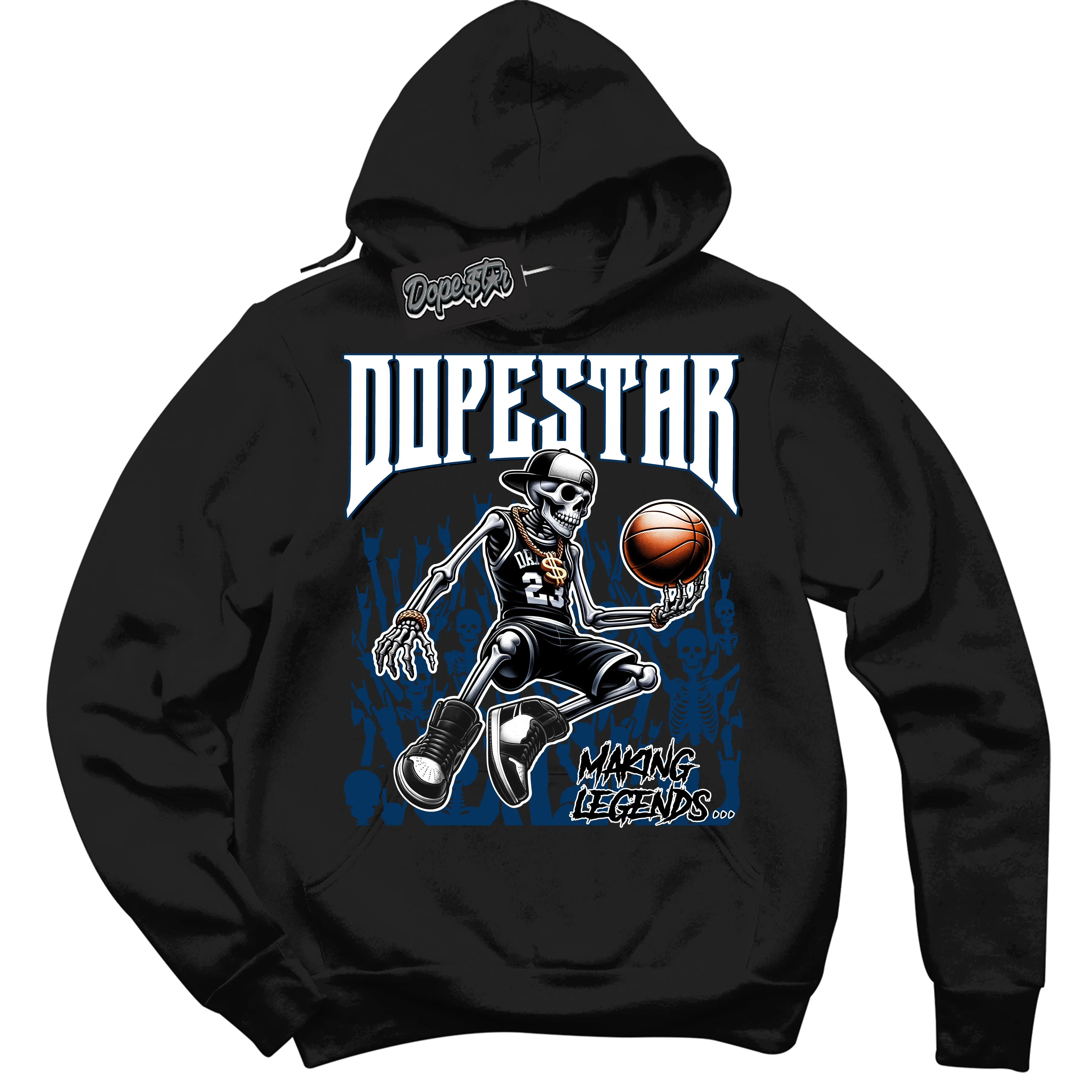 Midnight Navy 1s Sneaker Hoodie Making Legends Graphic