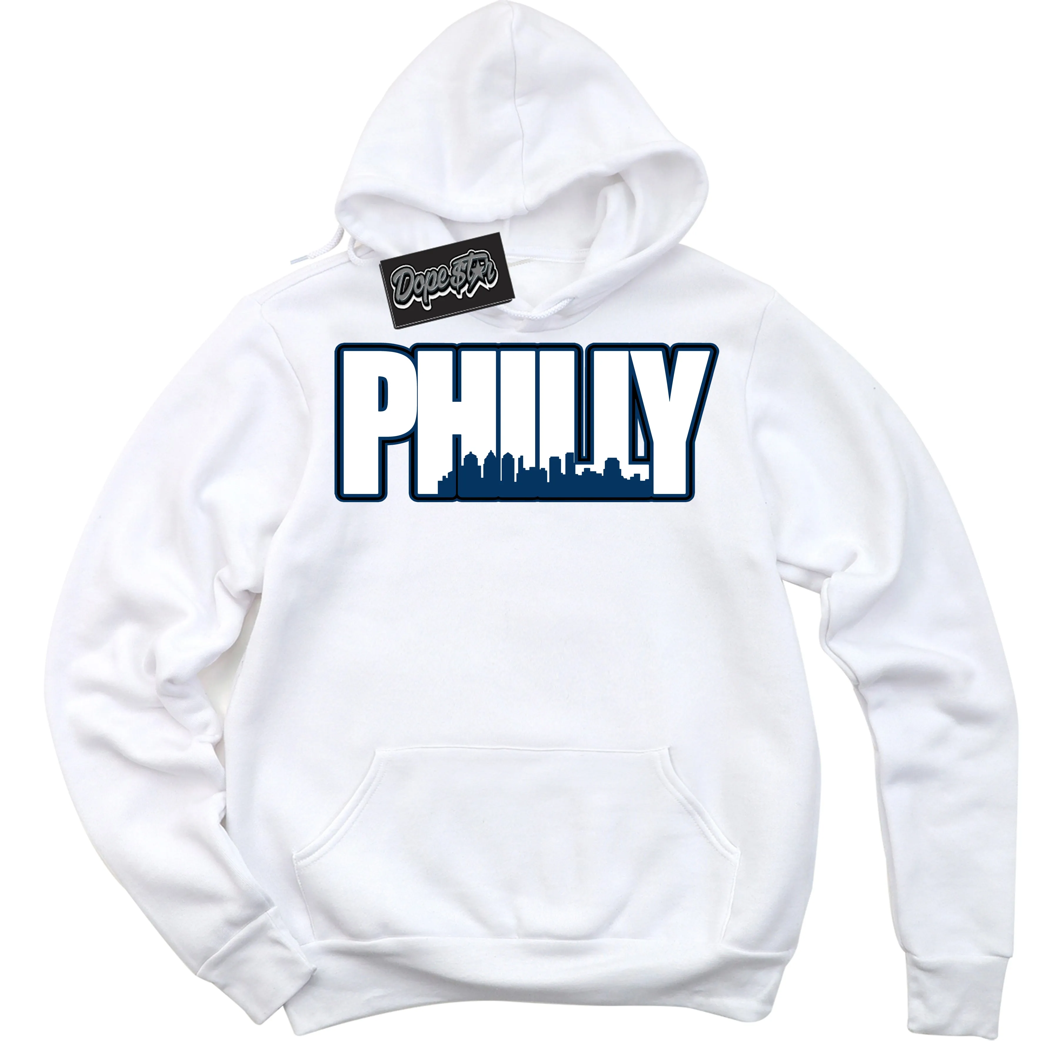 Midnight Navy 1s Sneaker Hoodie Philly Graphic