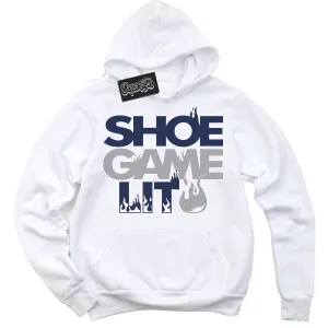 Midnight Navy 3s Sneaker Hoodie Shoe Game Lit Graphic
