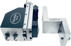 Mini Vertical Slide (90mm x 50mm) with Caste Iron Z Type Angle Plate to Mount Mini Vertical Milling Slide for instant Milling Operation on Lathe Machine