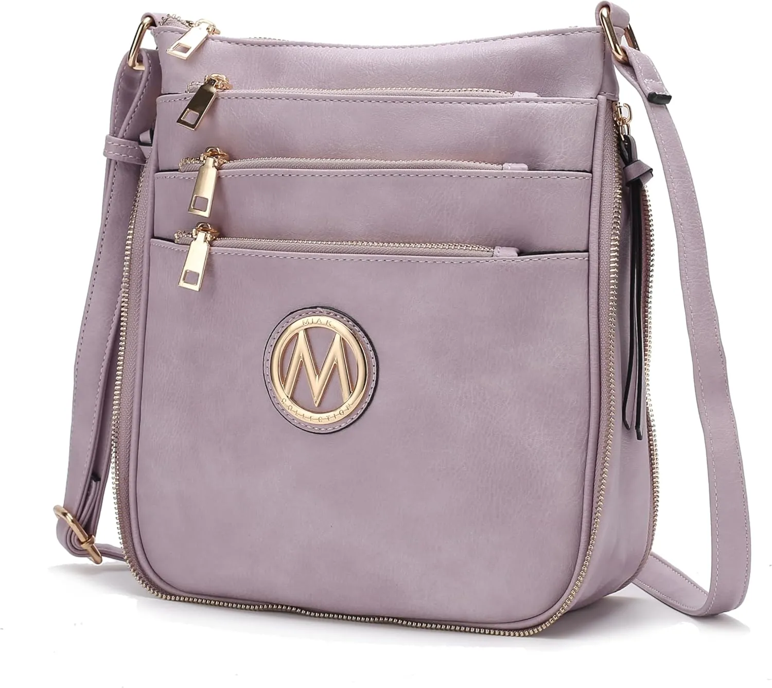 MKF Collection Crossbody Bag for Women – PU Leather Messenger Bag Purse – Designer Handbag Shoulder Strap Purse By Mia K