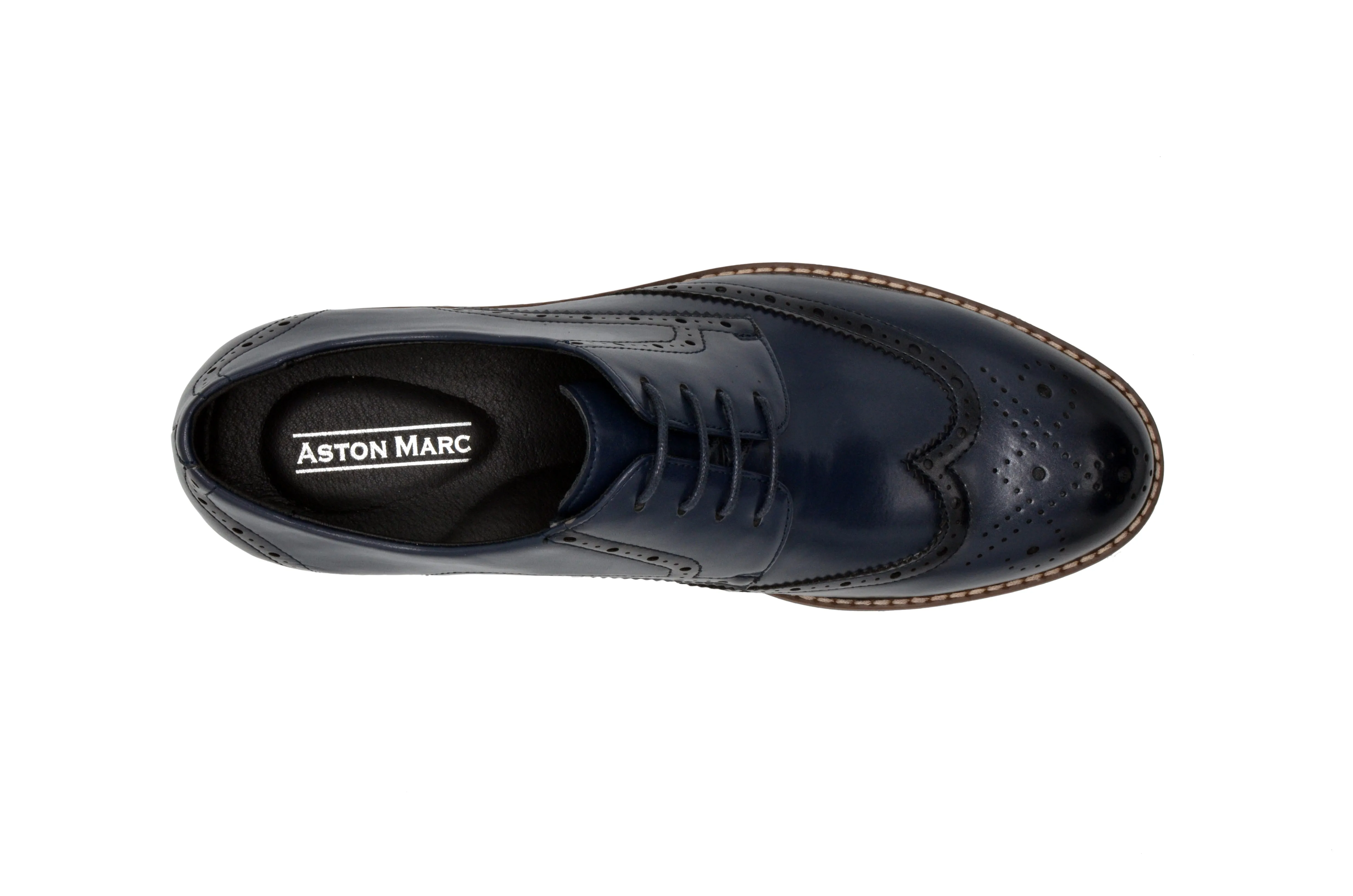 Monaco Wingtip Dress Shoes - Navy