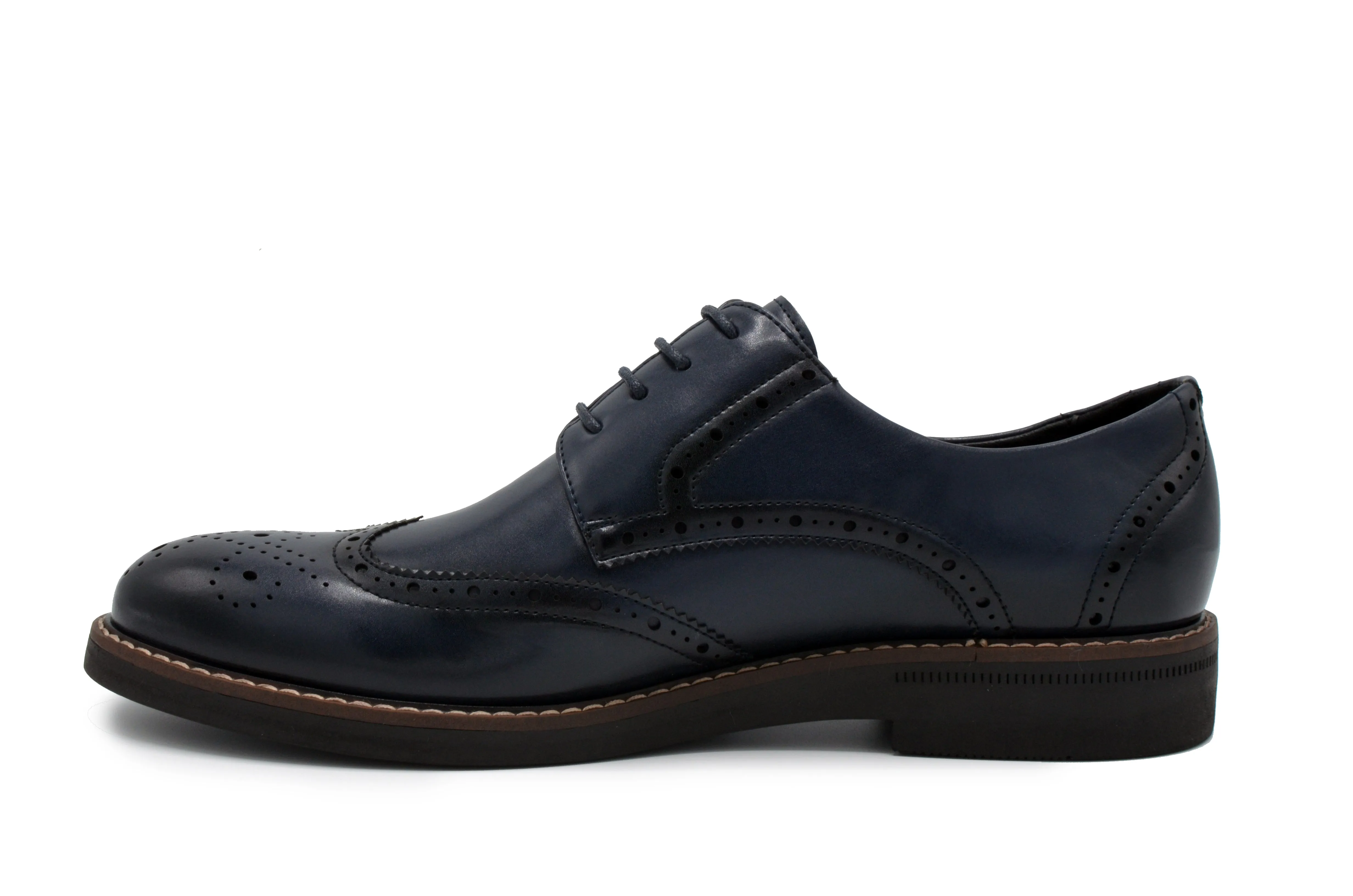 Monaco Wingtip Dress Shoes - Navy