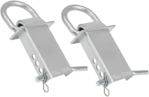 Mytee Products Heavy Duty Adjustable Trailer Stake Pocket D Ring Zinc Coated w/ 1/2" Hitch Pin, WLL 5400 lbs & 4 Adjustable Hole, Stake Pocket D-Ring Tie Down Utility for Flatbed Trucks – 2 Pack