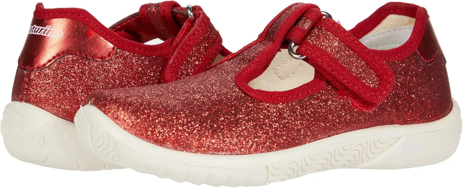 Naturino Girl's Ostuni AW20 (Toddler/Little Kid) Red Glitter EU 21 (US 5 Toddler) M