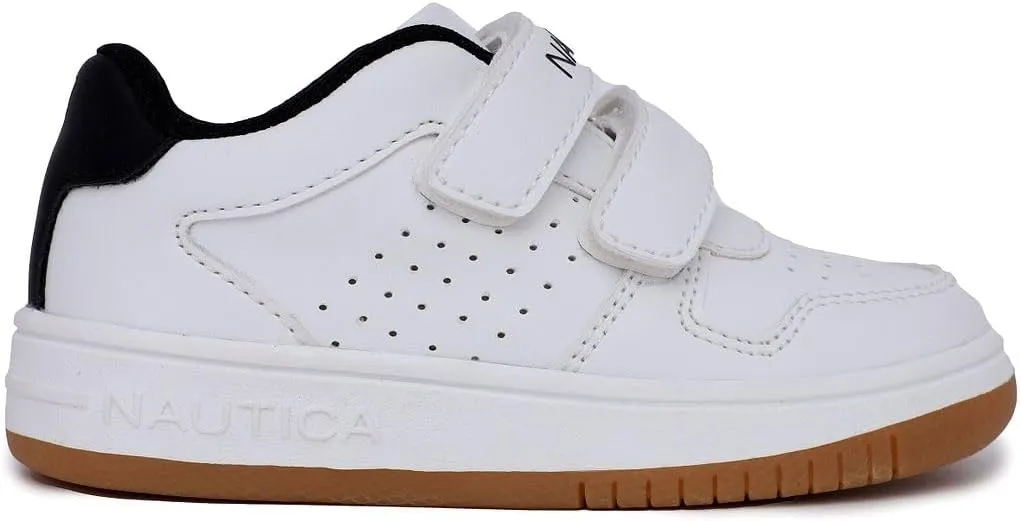 Nautica Kids' Double Strap Sneakers | Casual Athletic Shoes for Boys and Girls | Durable and Comfortable Fit for Toddlers and Little Kids