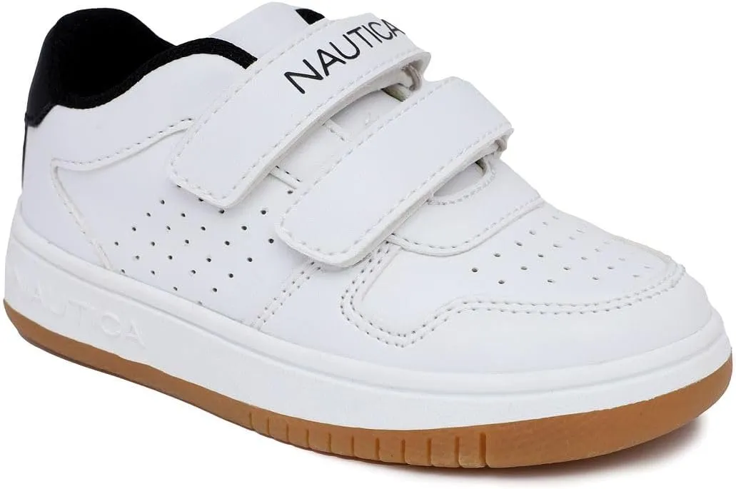 Nautica Kids' Double Strap Sneakers | Casual Athletic Shoes for Boys and Girls | Durable and Comfortable Fit for Toddlers and Little Kids