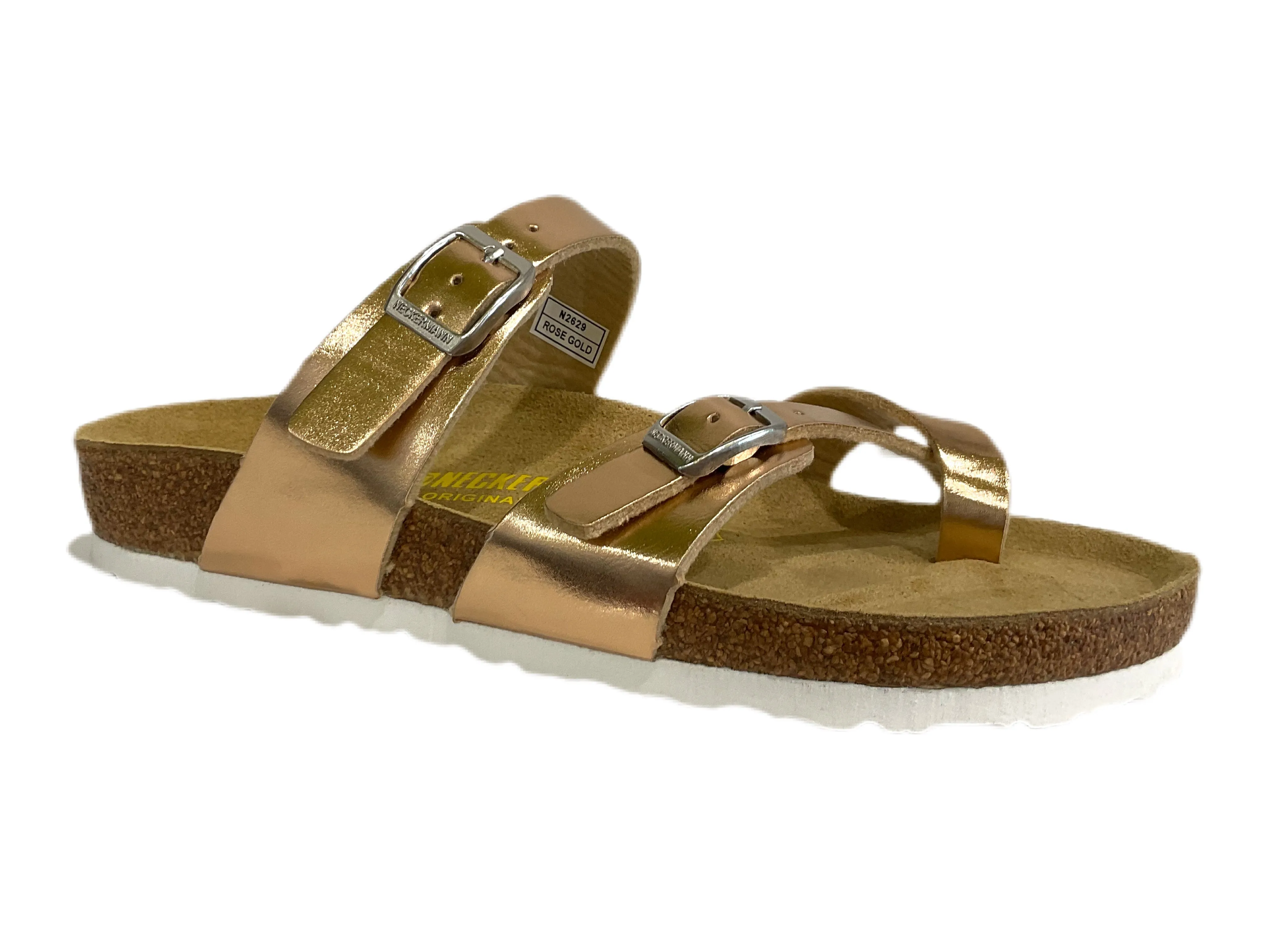NECKERMANN Roman Sandal N2629 - White/Gold Buckle