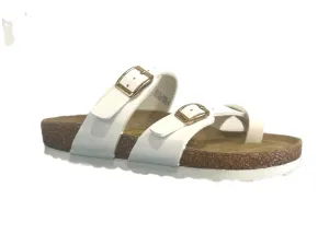 NECKERMANN Roman Sandal N2629 - White/Gold Buckle
