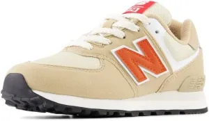 New Balance Boy's Kids 574 V1 70s Racing Lace-up Sneaker, Incense/Poppy, 11 Wide Little