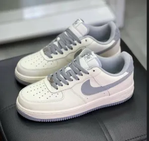 Nike Air Force 1 '07 Low Dark Grey White Sail – Premium Leather Sneakers