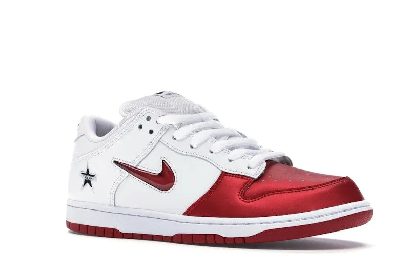 Nike SB Dunk Low Supreme Jewel Swoosh Red