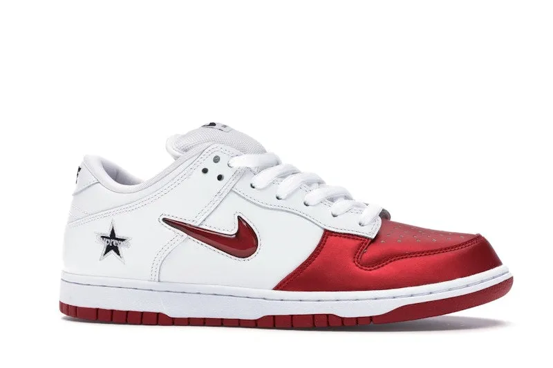 Nike SB Dunk Low Supreme Jewel Swoosh Red