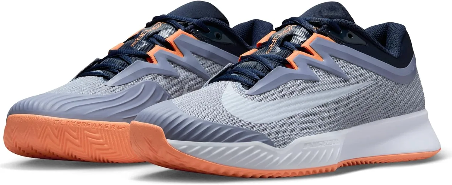 Nike Vapor Pro 3 Men's Clay Court Tennis Shoes (HQ6034-400, Ashen Slate/Obsidian/Light Armory Blue/Football Grey)