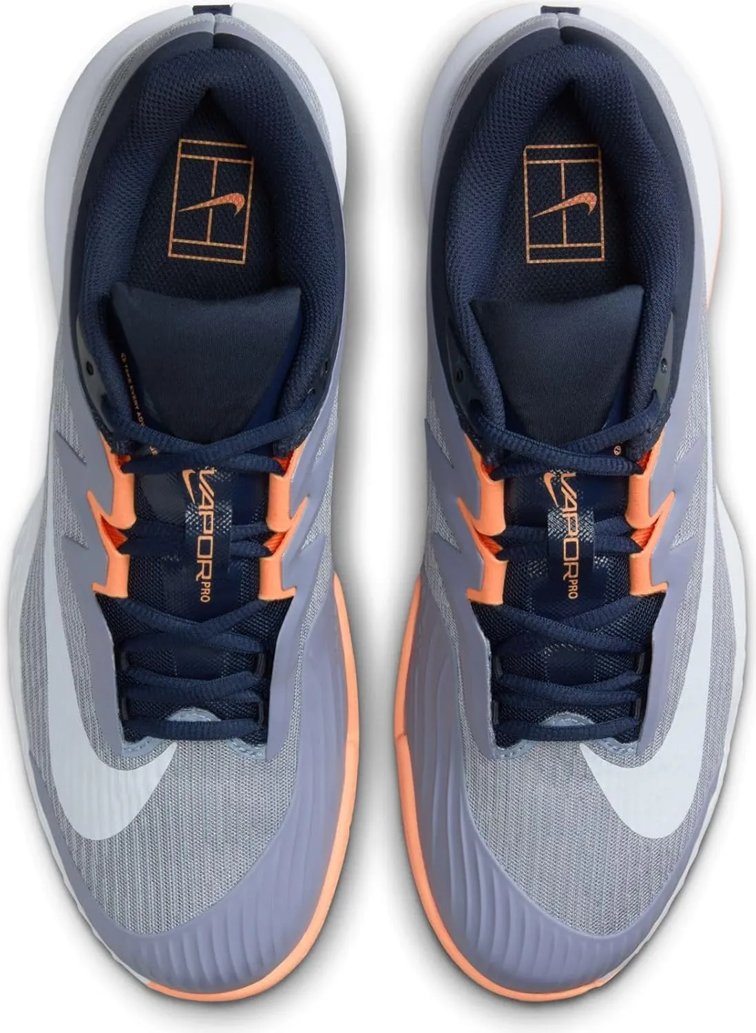 Nike Vapor Pro 3 Men's Clay Court Tennis Shoes (HQ6034-400, Ashen Slate/Obsidian/Light Armory Blue/Football Grey)