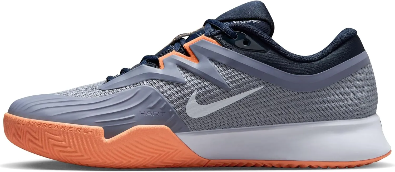 Nike Vapor Pro 3 Men's Clay Court Tennis Shoes (HQ6034-400, Ashen Slate/Obsidian/Light Armory Blue/Football Grey)