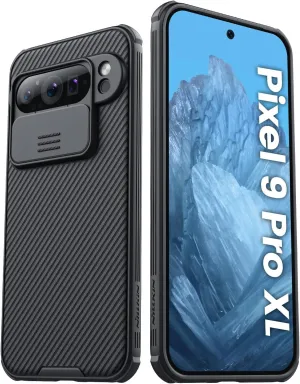 Nillkin CamShield Pro Case for Google Pixel 9 Pro XL - Slim 5G Phone Case With Slide Camera Cover, 6.73 Inch, Black