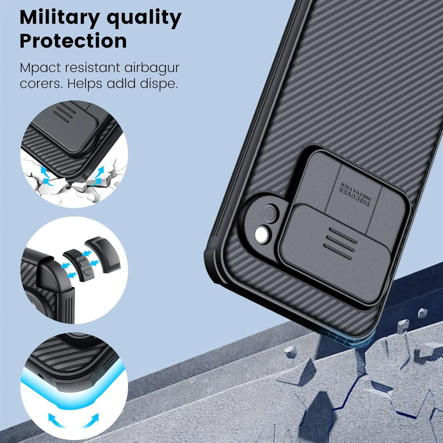 Nillkin CamShield Pro Case for Google Pixel 9 Pro XL - Slim 5G Phone Case With Slide Camera Cover, 6.73 Inch, Black