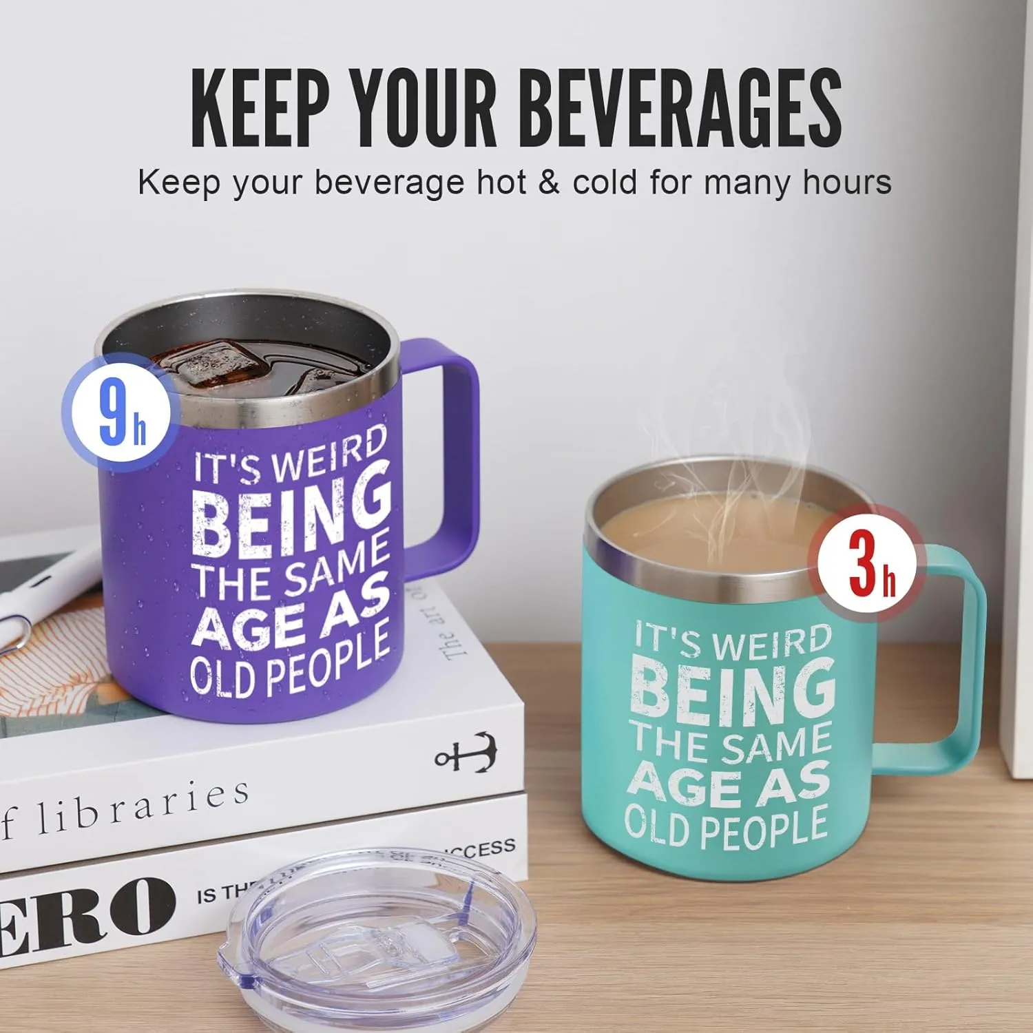 NOWWISH Gifts for Women, Birthday Funny Mugs Gifts for Her Mom, Wife, Grandma, Best Friend on Mothers Day (14oz, Light Green)