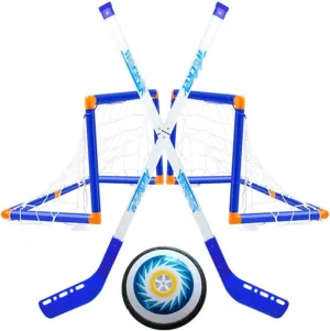 NUOBESTY Electric Ice Hockey Toy Set Suspended Floating Hockey Game for Boys and Girls Sports Equipment Air Flow Interactive Toy for Boys