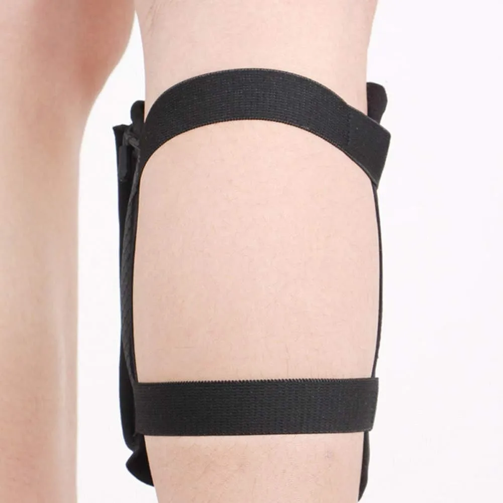 On The Calf/Leg Cell Phone Holder for Riders/Hikers, Interior Pocket Non-Slip Phone Holder Leg Pouch for All Phones, All Purpose Sport Bag Leg Band for Running, Walking, Equestrian, Gray