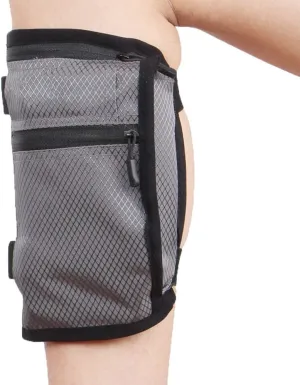 On The Calf/Leg Cell Phone Holder for Riders/Hikers, Interior Pocket Non-Slip Phone Holder Leg Pouch for All Phones, All Purpose Sport Bag Leg Band for Running, Walking, Equestrian, Gray