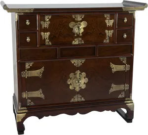 Oriental Furniture Korean Double Cabinet Design Scholar's Chest