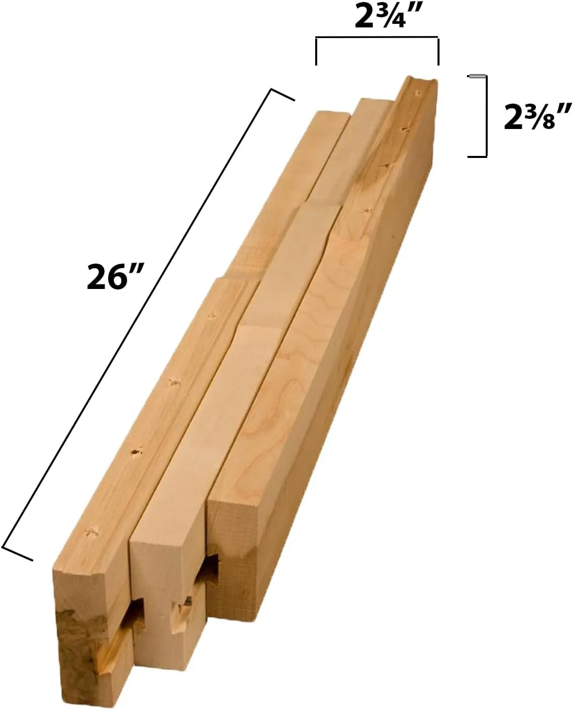 Osborne Standard Wooden Table Slide Set, 26" Standard Table Slide (Allows for 26" Opening), Standard Table Extension for Table with 4 Legs