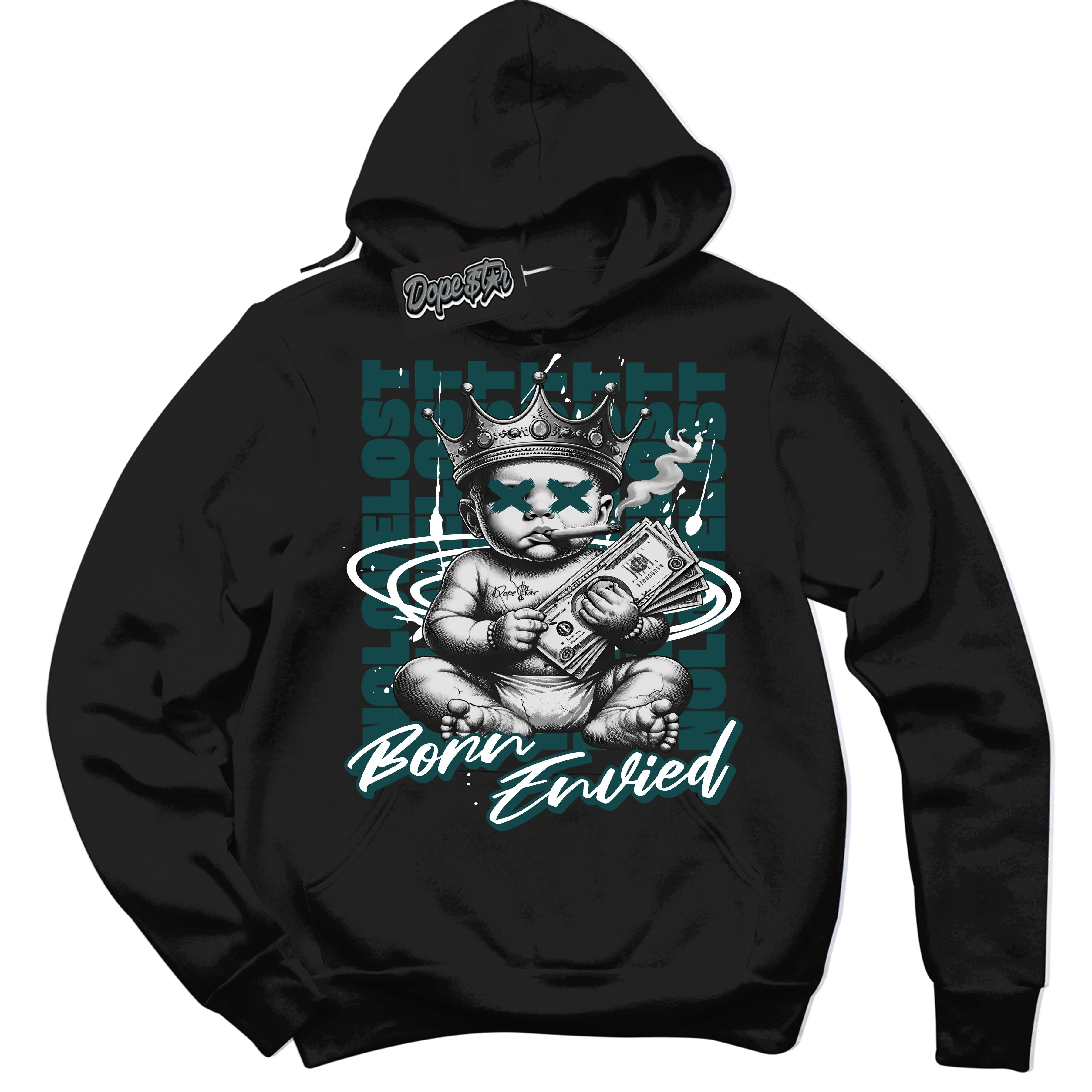 Oxidised Green 4s Sneaker Hoodie Born Envied Graphic