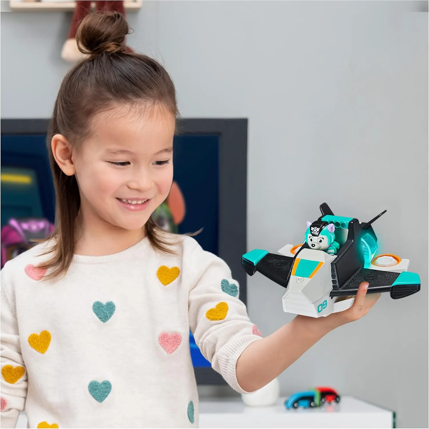 Paw Patrol, Jet to The Rescue Everest Deluxe Transforming Vehicle with Lights and Sounds