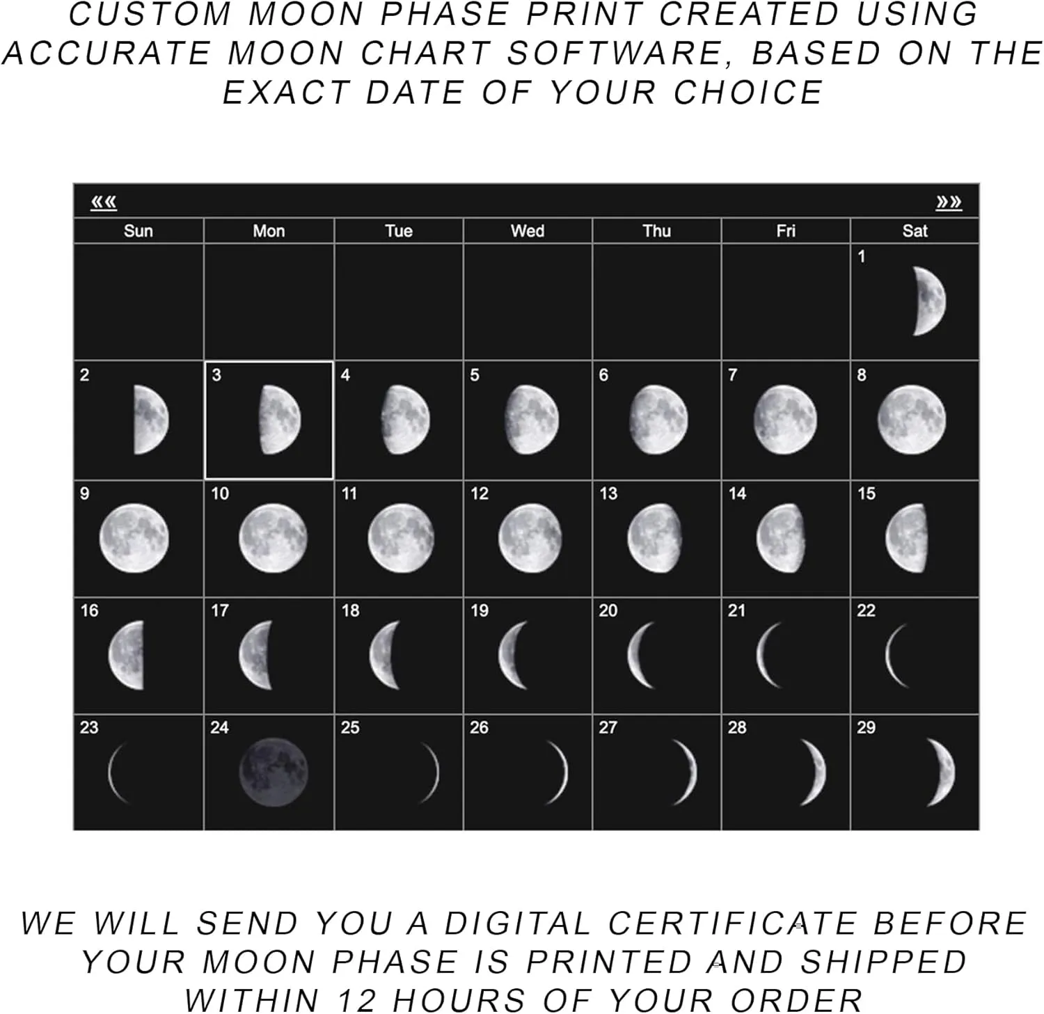 Personalized Moon Phase Print Canvas Poster, Custom Moon Phase Wall Art, Lunar Phase Wall Decor, Family Moon Phase, Custom Date Moon Phase, Birth Date Moon Phase Keepsake, Gift For Anniversary #8