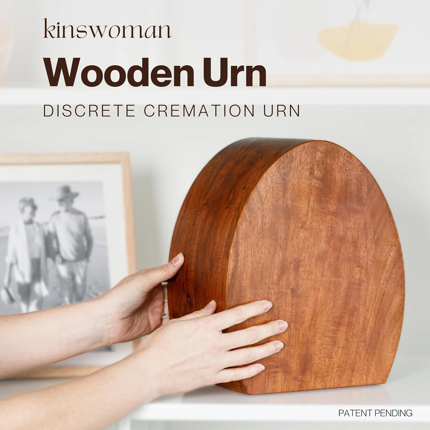 Personalized Wooden Urn - 250 cu in - Custom Memorial Urn for Ashes Adult Male - Engravable Wood Urn Box for Human Cremains