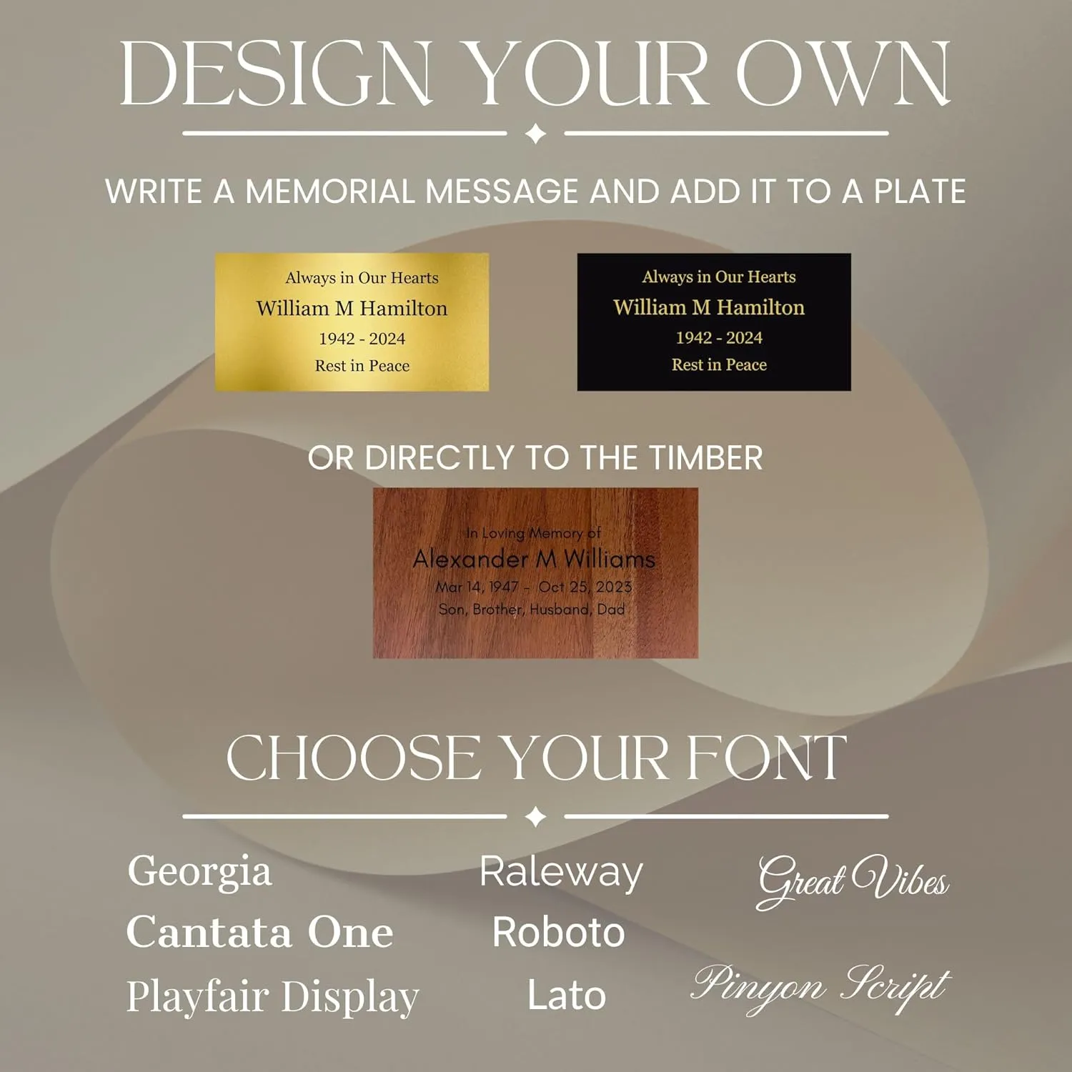 Personalized Wooden Urn - 250 cu in - Custom Memorial Urn for Ashes Adult Male - Engravable Wood Urn Box for Human Cremains