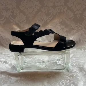 PIE SANTO 220288 DALLAS BLACK SUEDE SANDAL