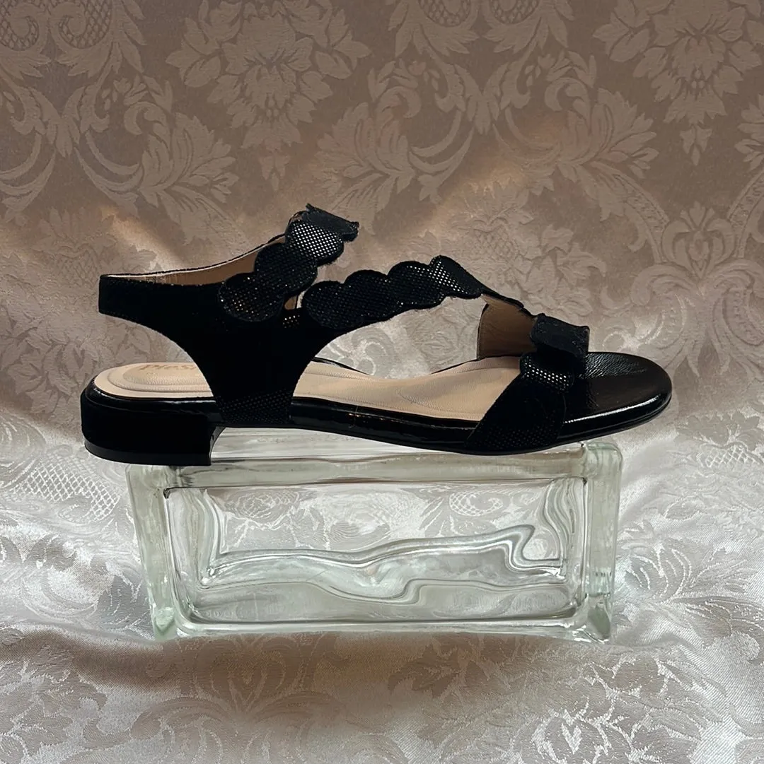 PIE SANTO 220288 DALLAS BLACK SUEDE SANDAL