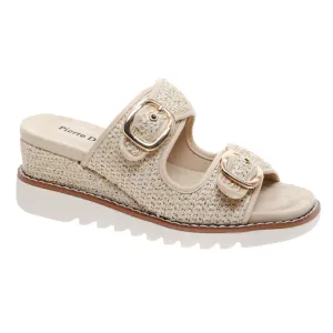 Pierre Dumas Women's Expand-2 Wedge Slide Sandal - Gold Combo 22088-560
