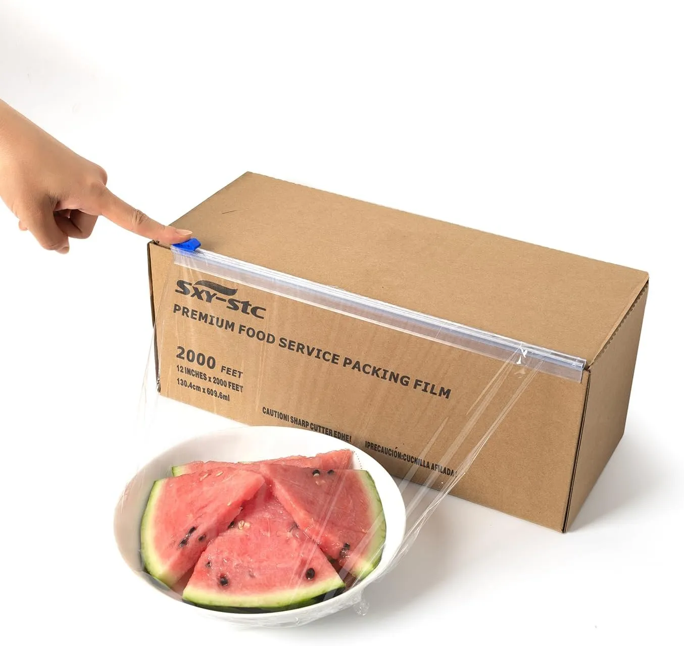 Plastic Food Wrap Thick Enough for daily use Stronger for Comercial Use Durable With Slide Cutter 12"wide 2000 Feet long Home and Commercial Use Food Service