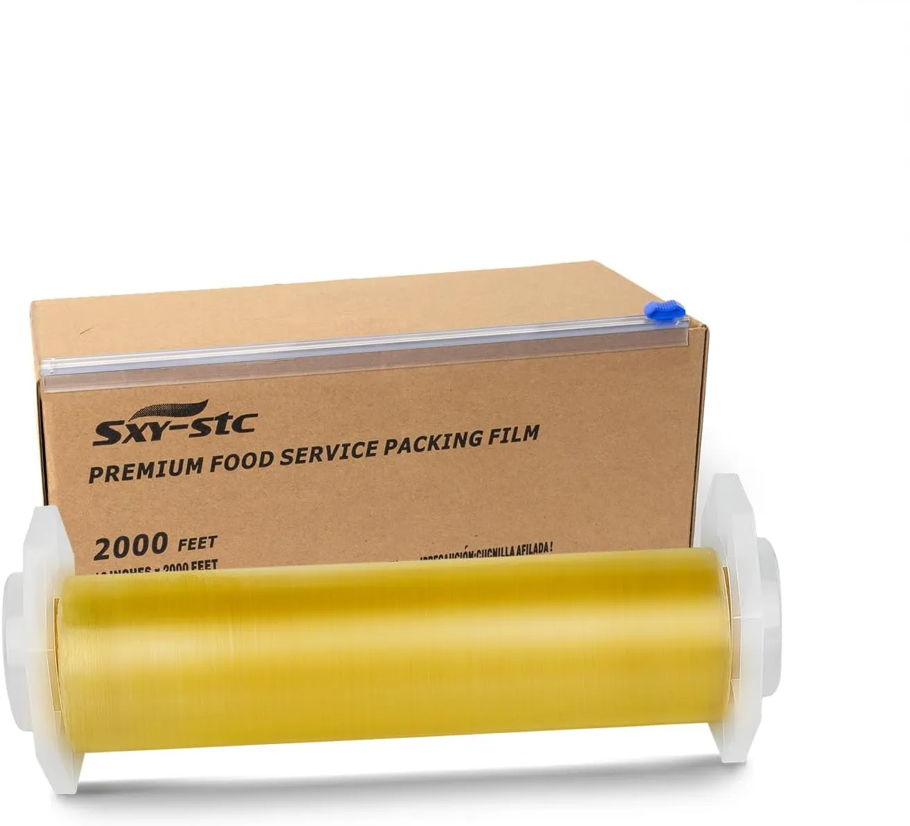 Plastic Food Wrap Thick Enough for daily use Stronger for Comercial Use Durable With Slide Cutter 12"wide 2000 Feet long Home and Commercial Use Food Service
