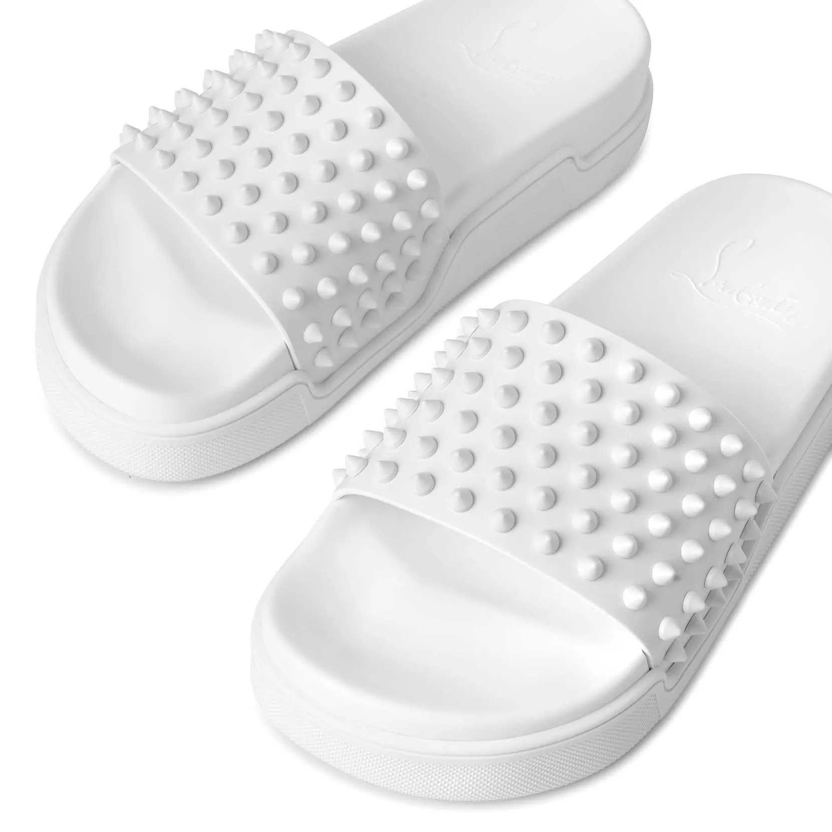 Pool Fun Donna spiked leather slides