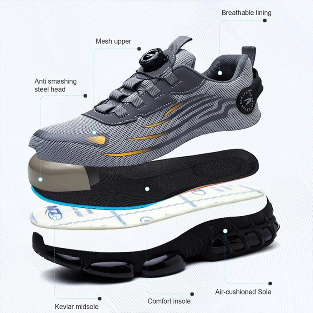 Prestivos Shoes for Men Women，Prestivos Steel Toe Shoes Safety Toe Shoe for Men Lightweight Ccomposite Work Sneaker