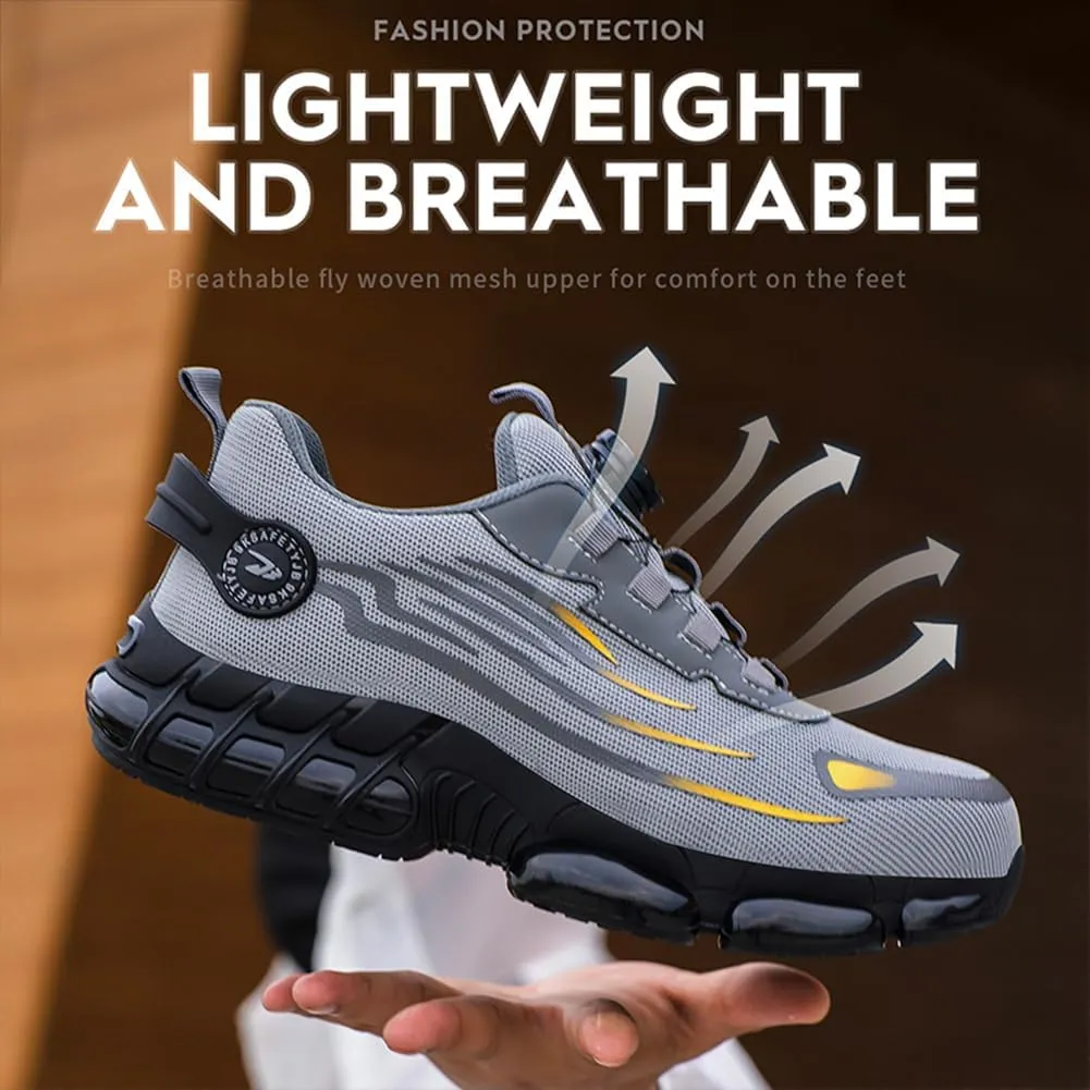 Prestivos Shoes for Men Women，Prestivos Steel Toe Shoes Safety Toe Shoe for Men Lightweight Ccomposite Work Sneaker