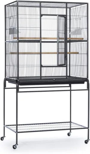 Prevue Pet Products Wrought Iron Flight Cage with Stand, Black Hammertone