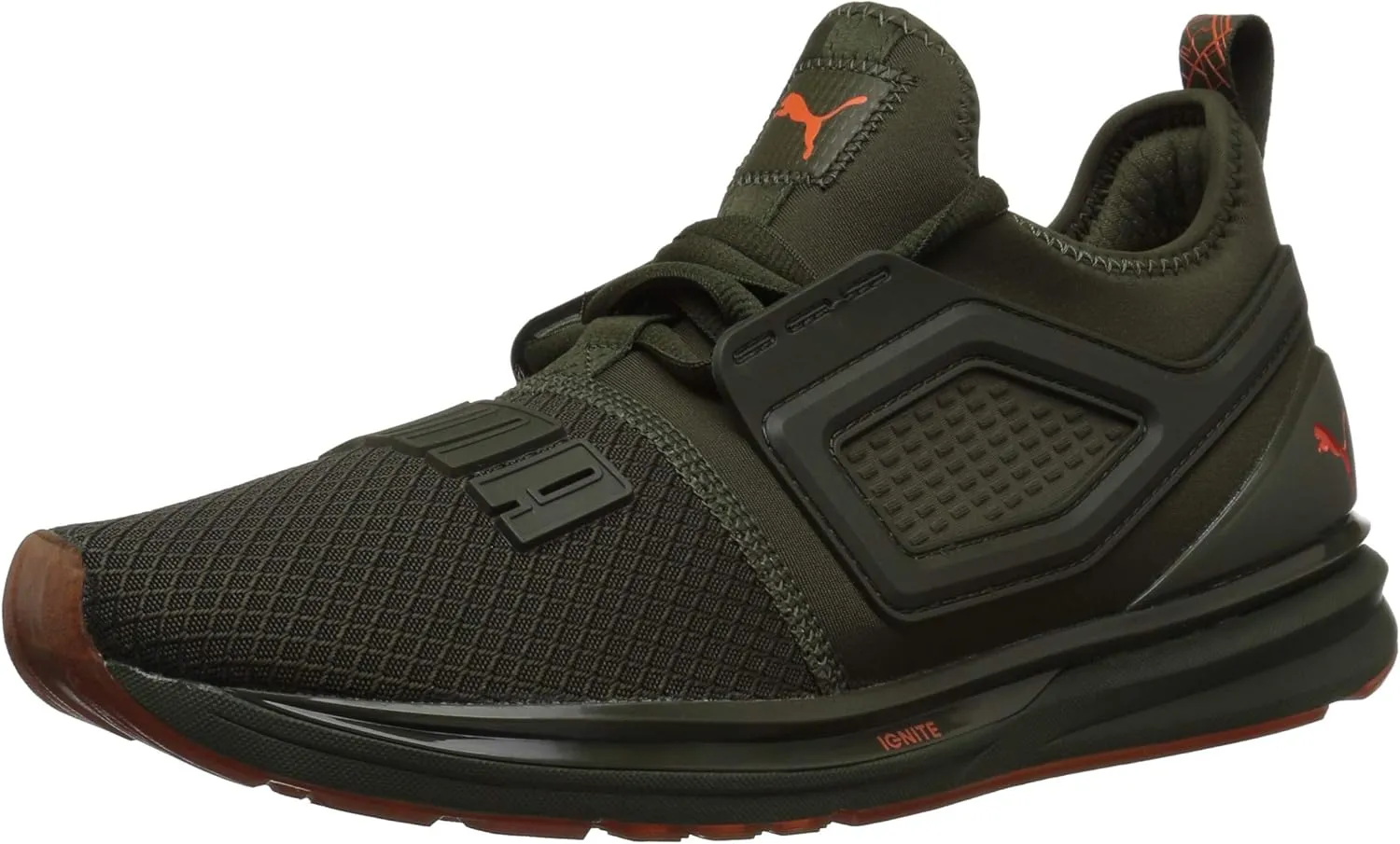 Puma Men's Ignite Limitless 2 Sneaker, Forest Night-Firecracker, 14 M US