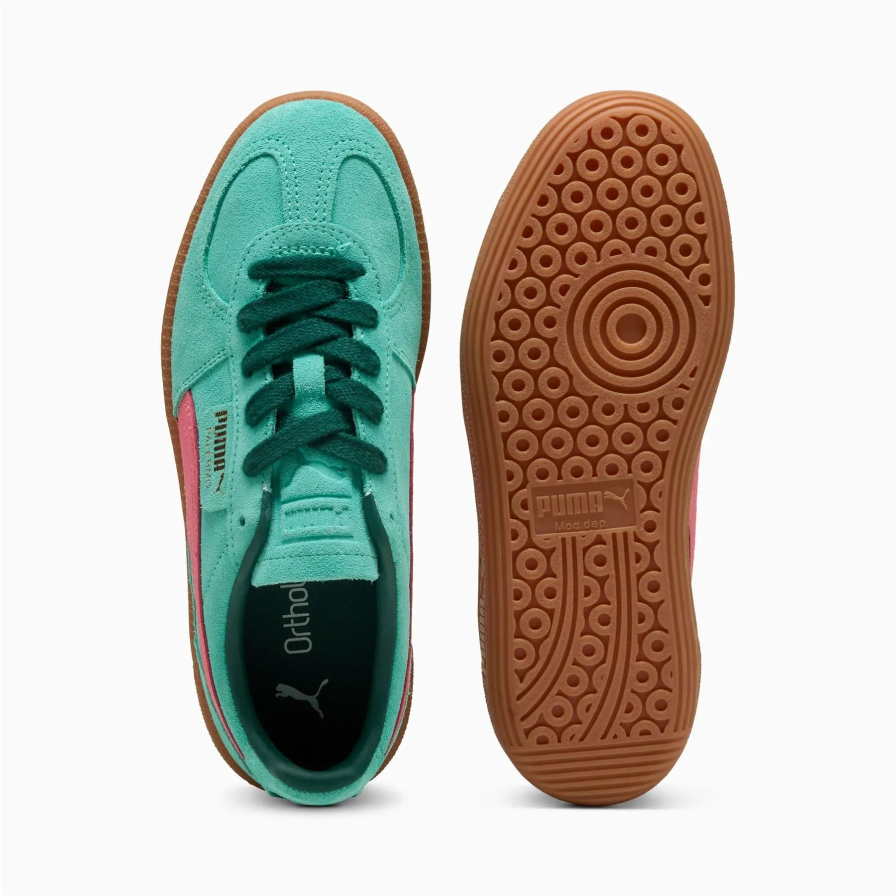 Puma Palermo Leather Aquatic/Dark Myrtle Trainers
