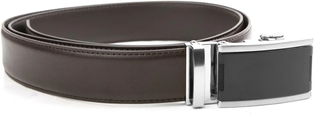 Ratchet Belt for Men |Genuine Leather, Perfect Fit for Waist Sizes 26 to 48 inches